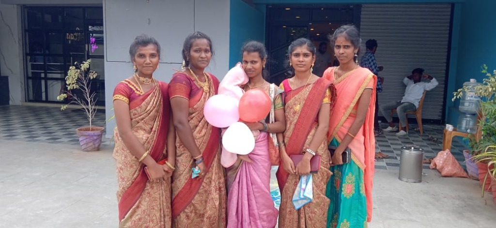 Students in Traditional Saree